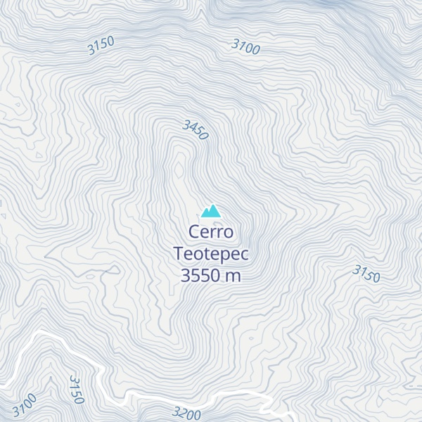 Map of Cerro Teotepec