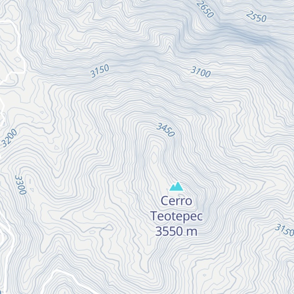 Map of Cerro Tiotepec
