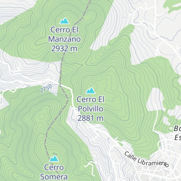 Map of Cerro El Polvillo