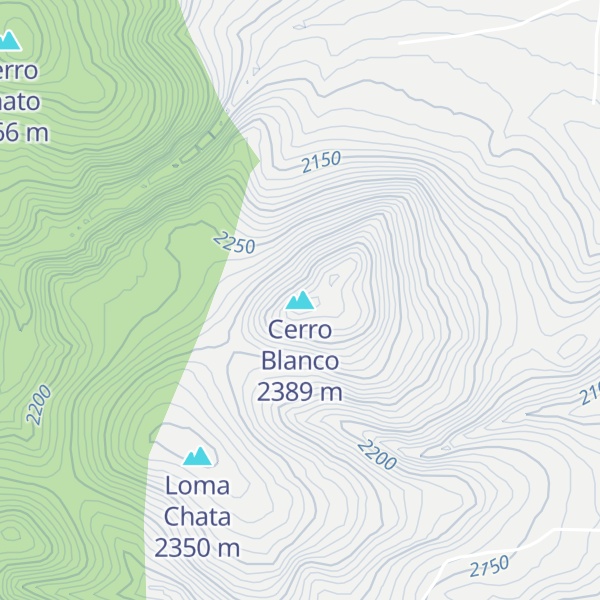 Map of Cerro Blanco