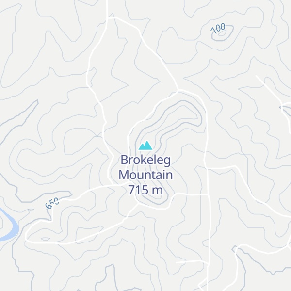 Map of Brokeleg Mountain