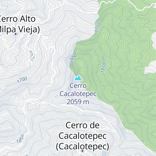 Map of Cerro Cacalotepec