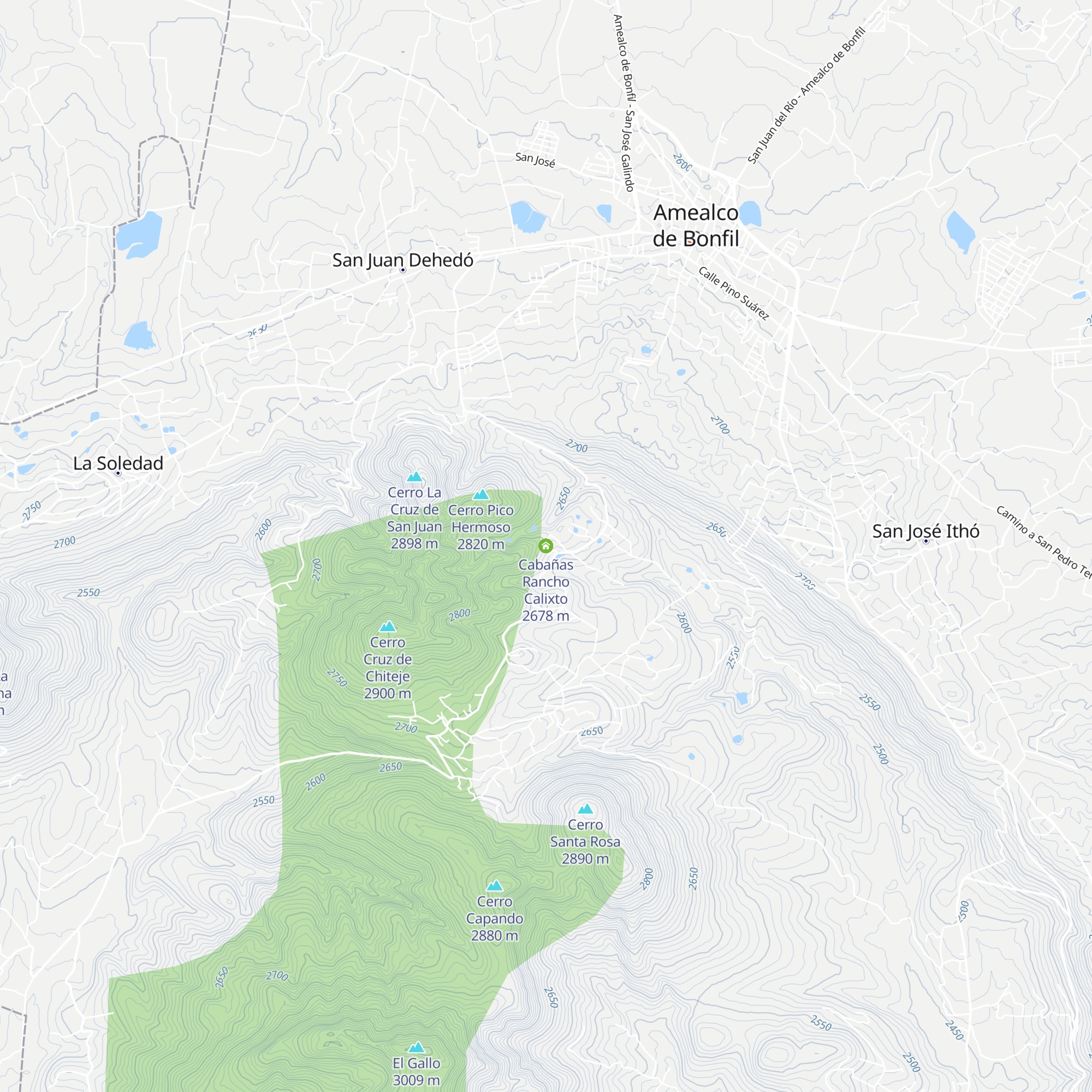 Cabañas Rancho Calixto map