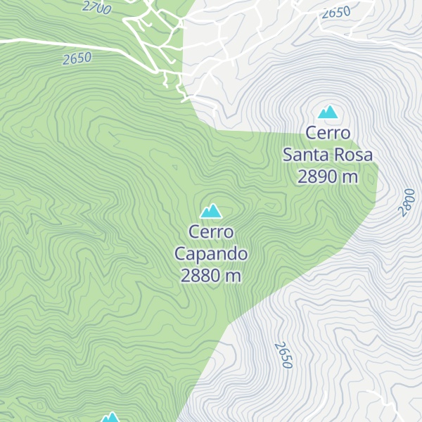 Map of Cerro Capando