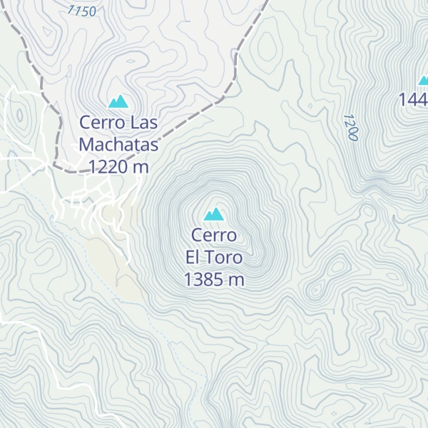 Map of Cerro El Toro