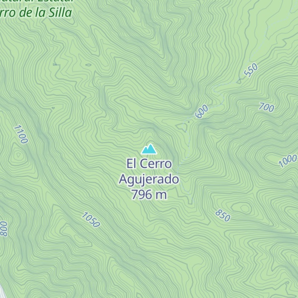 Map of El Cerro Agujerado