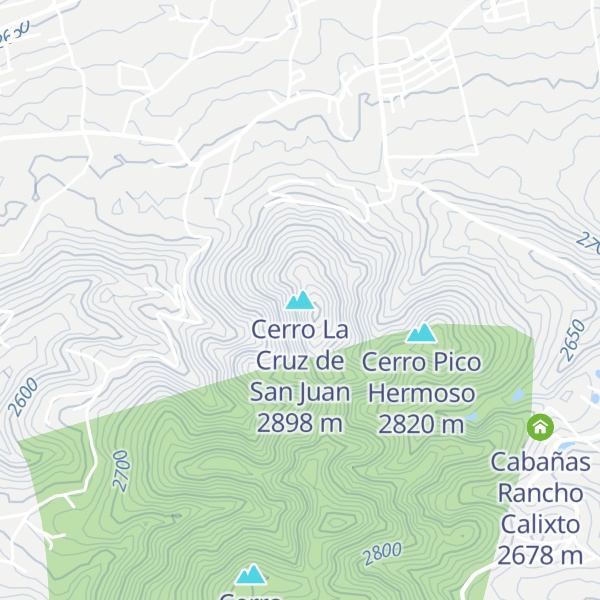 Map of Cerro La Cruz de San Juan