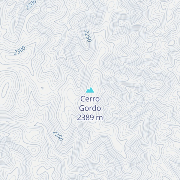 Map of Cerro Gordo