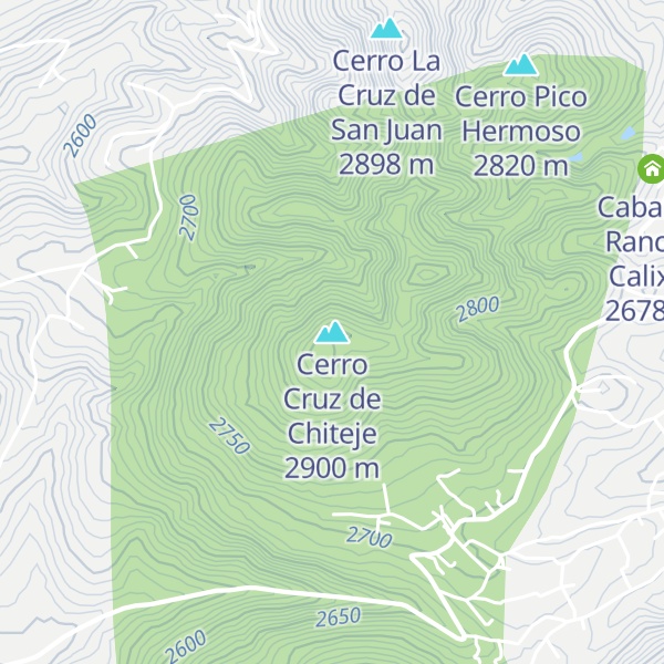 Map of Cerro Cruz de Chiteje