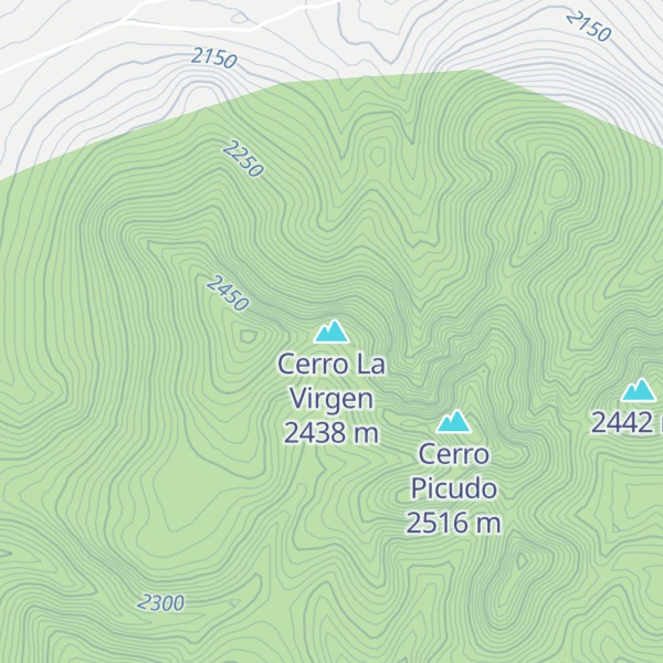 Map of Cerro La Virgen