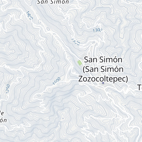 Map of Cerro Zozocoltepec