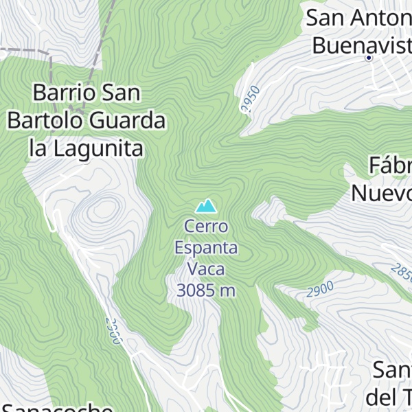 Map of Cerro Espanta Vaca