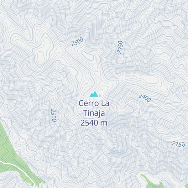 Map of Cerro La Tinaja