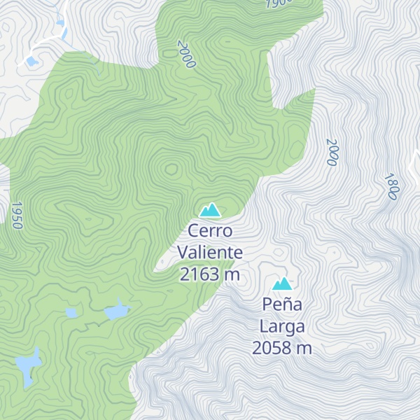 Map of Cerro Valiente