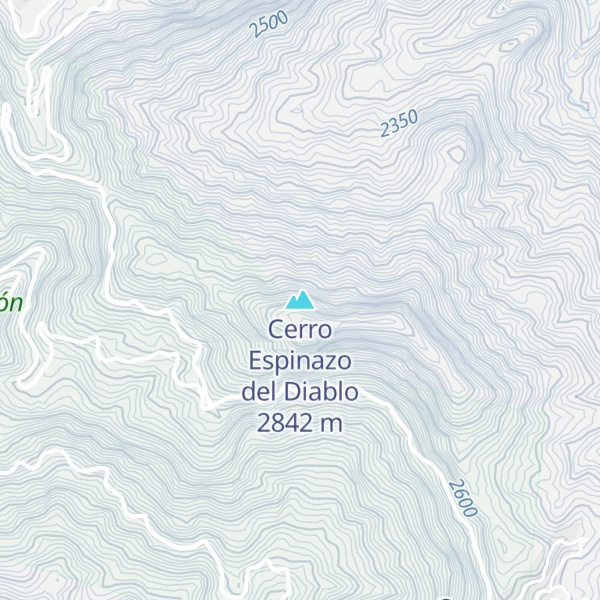 Map of Cerro Espinazo del Diablo