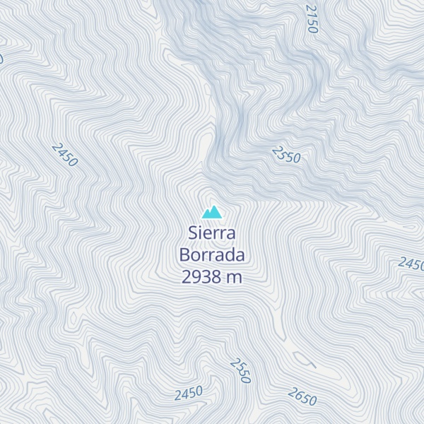 Map of Sierra Borrada