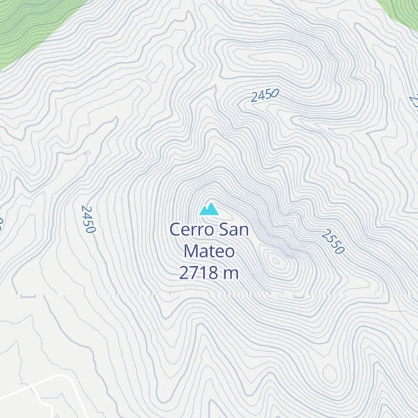 Map of Cerro San Mateo