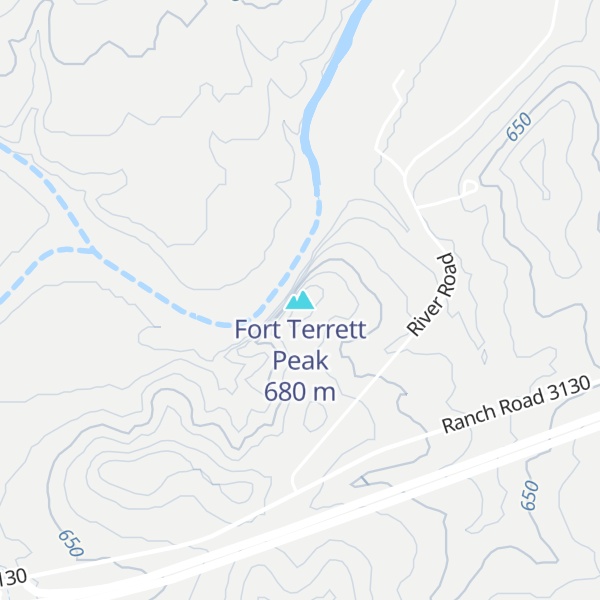 Map of Fort Terrett Peak