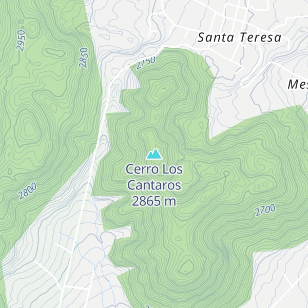 Map of Cerro Los Cantaros