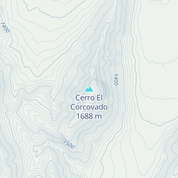 Map of Cerro El Corcovado