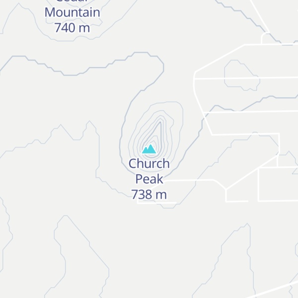 Map of Church Peak