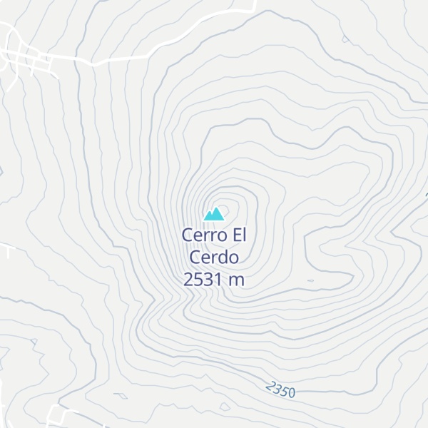 Map of Cerro El Cerdo