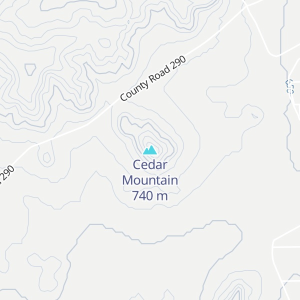 Map of Cedar Mountain