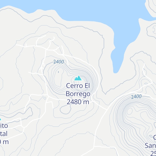 Map of Cerro El Borrego