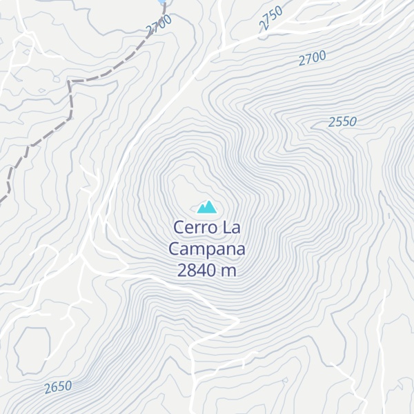 Map of Cerro La Campana