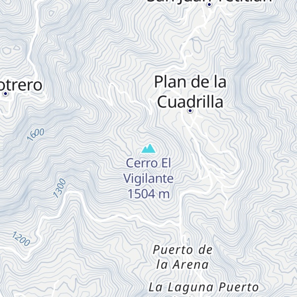 Map of Cerro El Vigilante