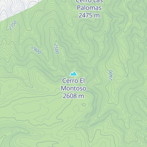 Map of Cerro El Montoso