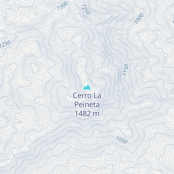 Map of Cerro La Peineta