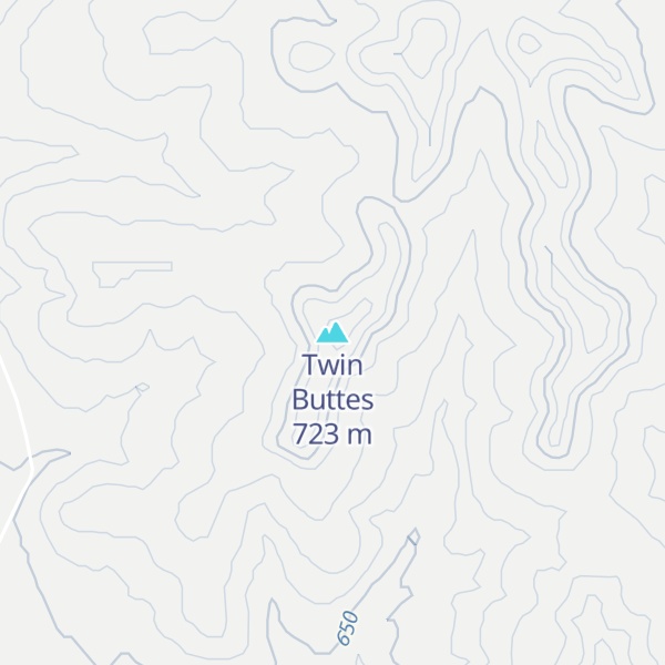 Map of Twin Buttes