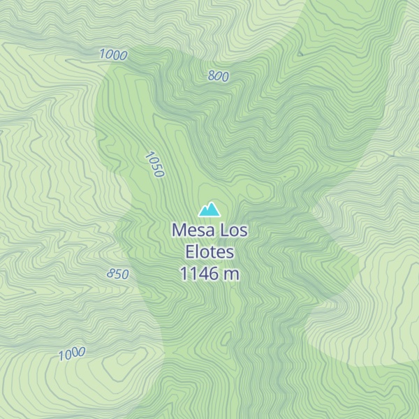 Map of Mesa Los Elotes