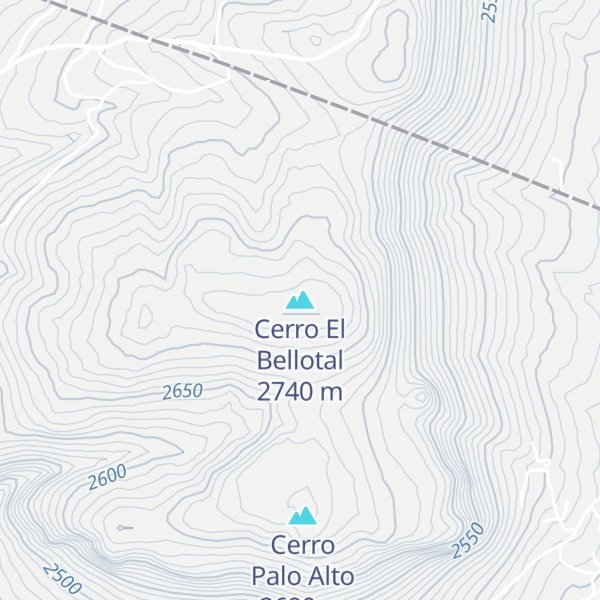 Map of Cerro El Bellotal