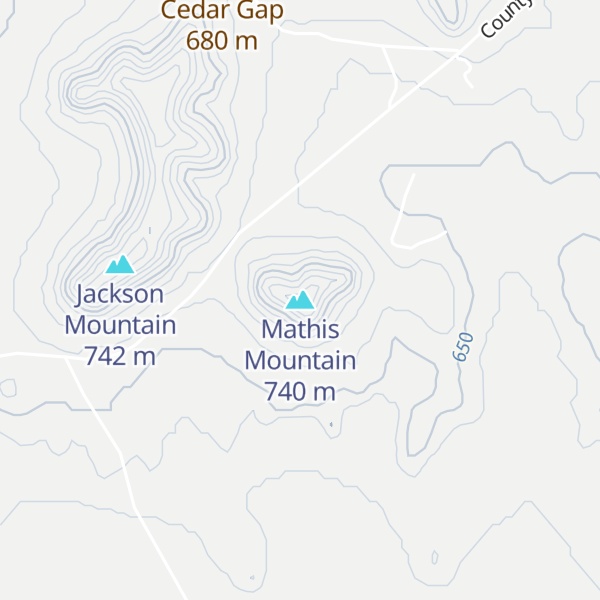 Map of Mathis Mountain
