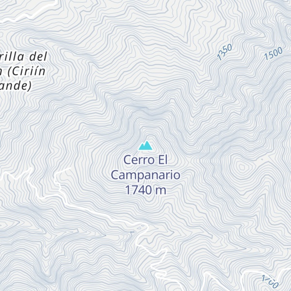 Map of Cerro El Campanario