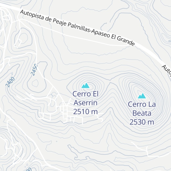 Map of Cerro El Aserrin