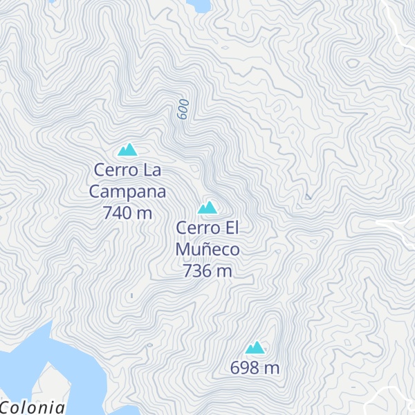 Map of Cerro El Muñeco