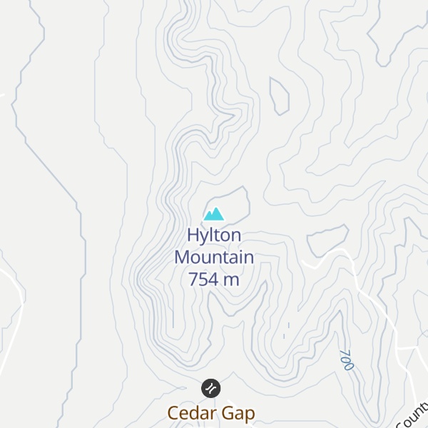 Map of Hylton Mountain