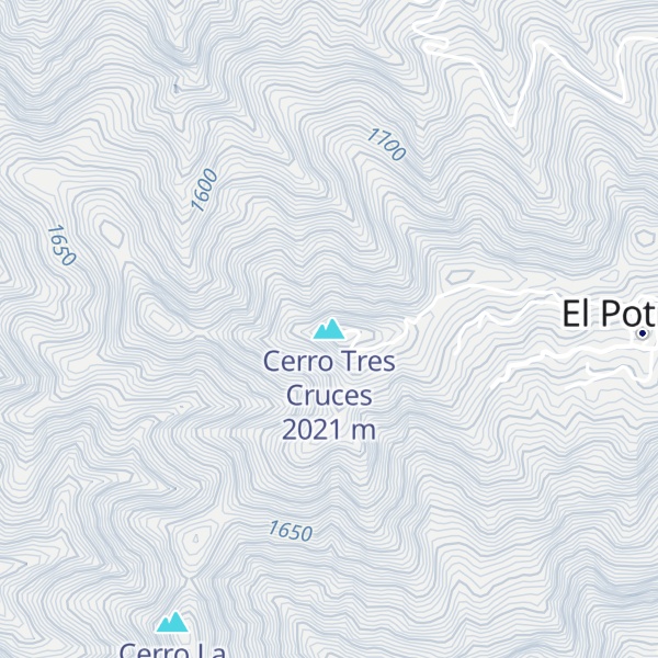 Map of Cerro Tres Cruces