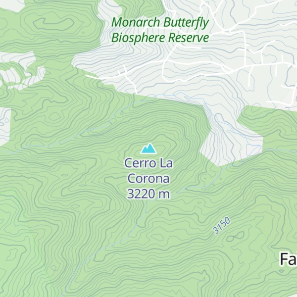 Map of Cerro La Corona