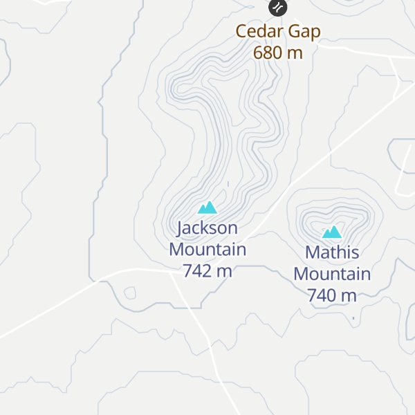 Map of Jackson Mountain