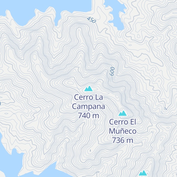Map of Cerro La Campana