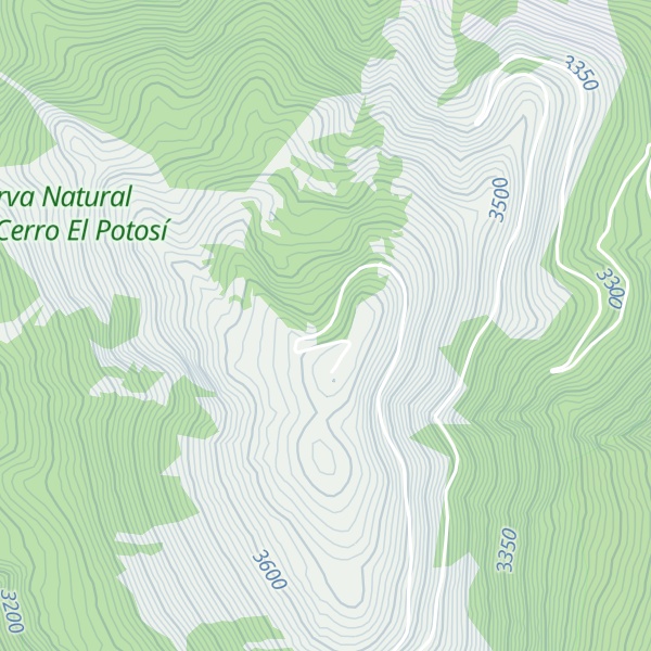 Map of Cerro El Potosi