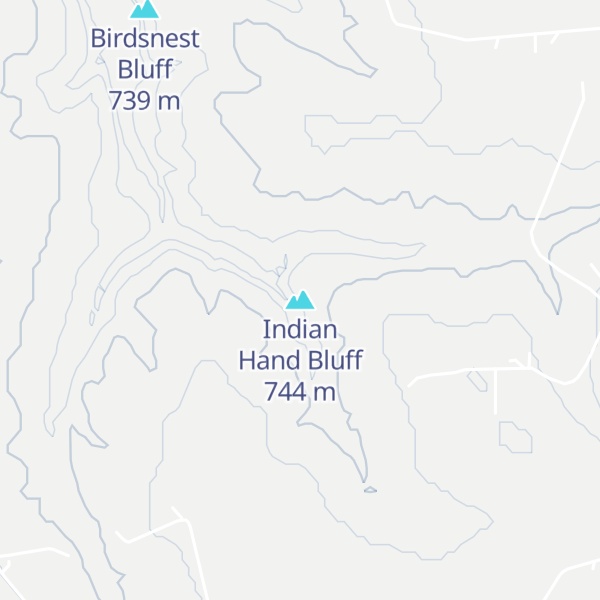 Map of Indian Hand Bluff