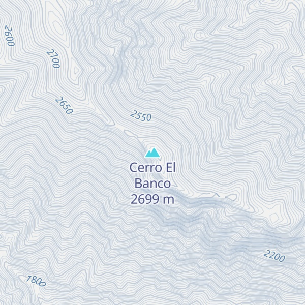 Map of Cerro El Banco