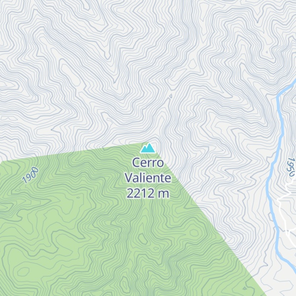 Map of Cerro Valiente