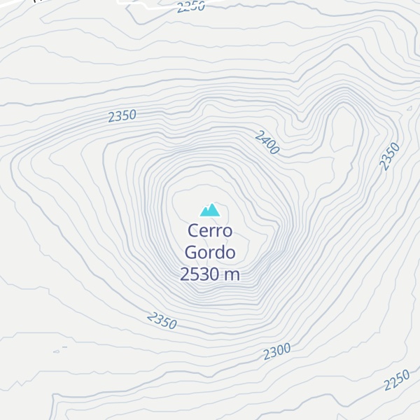 Map of Cerro Gordo