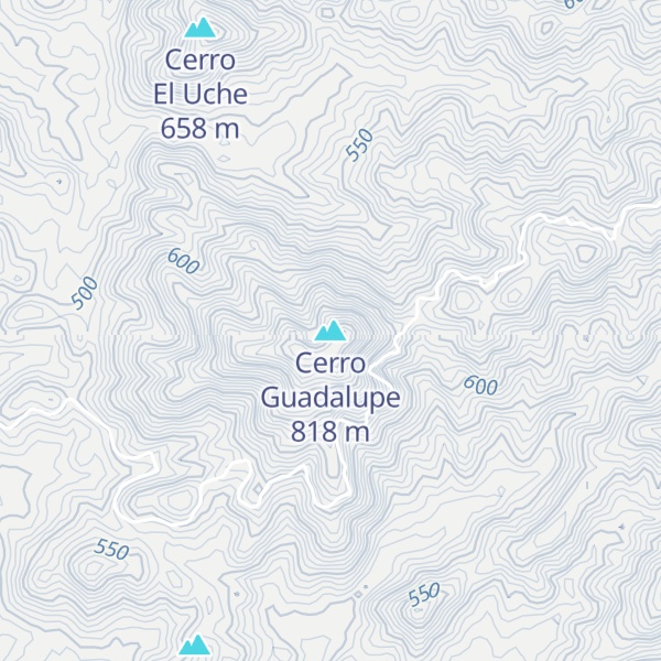 Map of Cerro Guadalupe